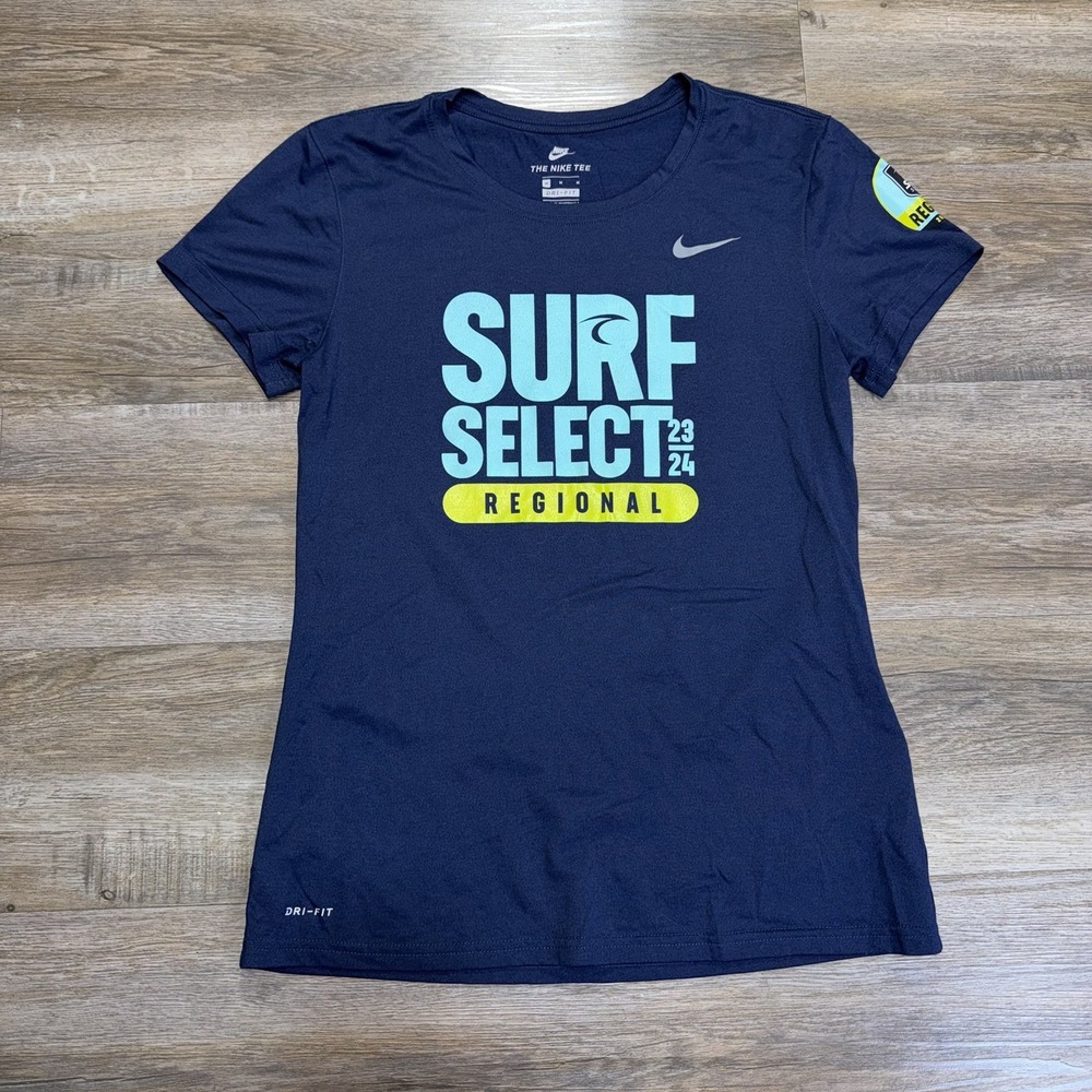Nike Dri-FIT Navy Blue Athletic Shirt Womens Medium "Surf Select 23/24 Regional"